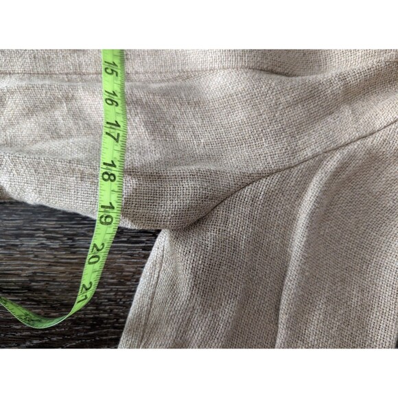 Ellen Tracy Woven Linen Jute Jacket Blazer Natural Size 12 - Picture 6 of 7